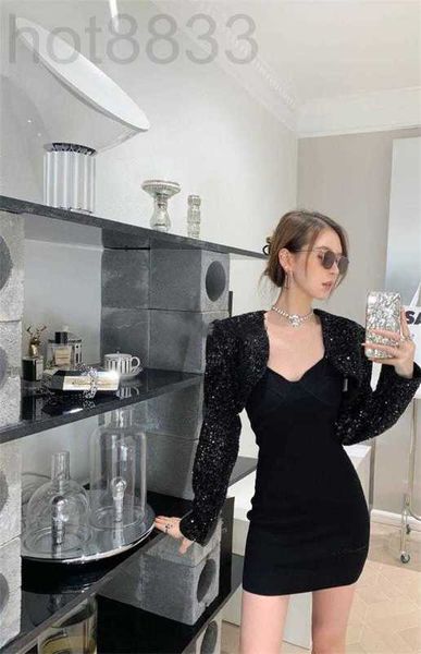 women's jackets designer new 2023 brand jacket sunscreen clothing cccc ootd fashion sequins coat spring leisure black short cardigan mo, Black;brown
women's jackets designer new 2023 brand jacket sunscreen clothing cccc ootd fashion sequins coat spring leisure black short cardigan mo, Black;brown