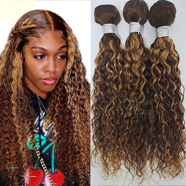 brazilian 100% human hair water wave piano color 3 bundles double wefts p4/27 curly hair extensions 10-30inch, Black
brazilian 100% human hair water wave piano color 3 bundles double wefts p4/27 curly hair extensions 10-30inch, Black
