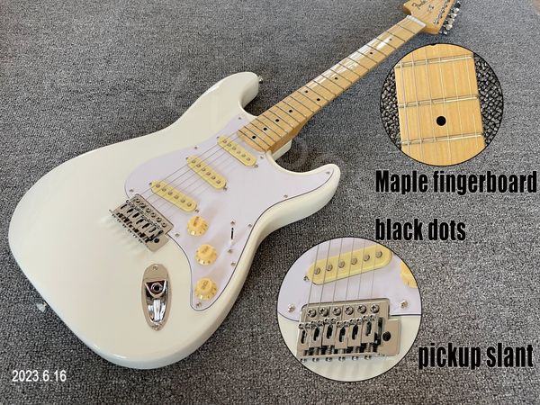 electric guitar white body maple neck and fingerboard with reversed large headstock cream sss pickup and knobs right hand
electric guitar white body maple neck and fingerboard with reversed large headstock cream sss pickup and knobs right hand