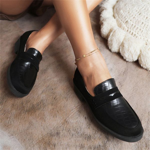 low heels woman shoes 2023 new comfortable round toe casual black plus size 40-43 splicing female loafers dropshopping
low heels woman shoes 2023 new comfortable round toe casual black plus size 40-43 splicing female loafers dropshopping