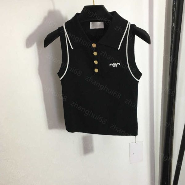 23ss womens knits womens designer clothing logo embroidered half-open lapel knitted vest on chest womens clothes a1, White
23ss womens knits womens designer clothing logo embroidered half-open lapel knitted vest on chest womens clothes a1, White