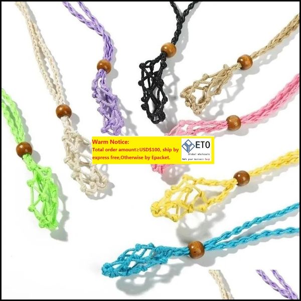 adjustable necklace cord empty stone holder wax rope diy natural quartz crystal healing net bag pendant drop delivery necklaces penda, Silver
adjustable necklace cord empty stone holder wax rope diy natural quartz crystal healing net bag pendant drop delivery necklaces penda, Silver