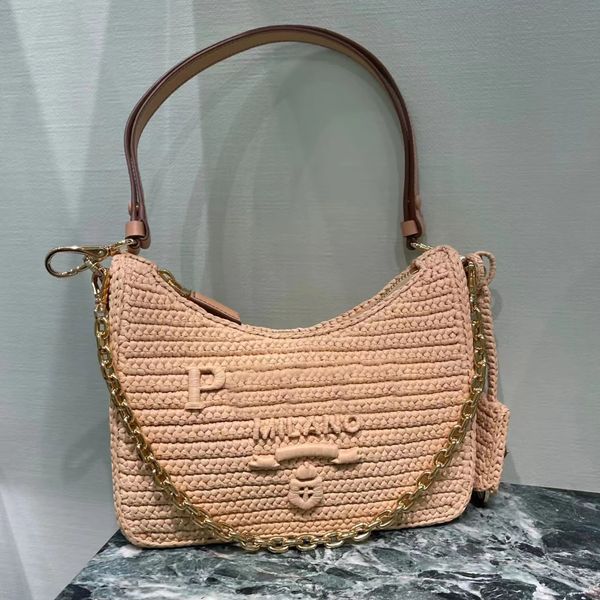 luxurys designer prad re-edition underarm chain shoulder bags mens purse straw classic handbags half moon bag womens weave large totes eveni
luxurys designer prad re-edition underarm chain shoulder bags mens purse straw classic handbags half moon bag womens weave large totes eveni