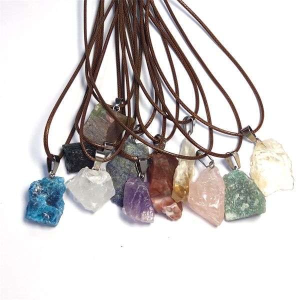 natural irregular energy stone raw ore fluorite crystal pendant necklace healing amethyst meditation yoga gift wholesale, Silver
natural irregular energy stone raw ore fluorite crystal pendant necklace healing amethyst meditation yoga gift wholesale, Silver