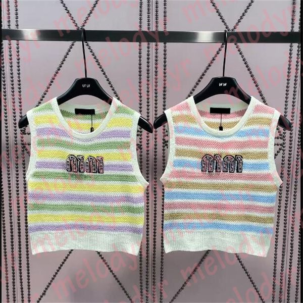 women sleeveless sweater designer letter knitted vest color stripe casual tank, Black;white
women sleeveless sweater designer letter knitted vest color stripe casual tank, Black;white