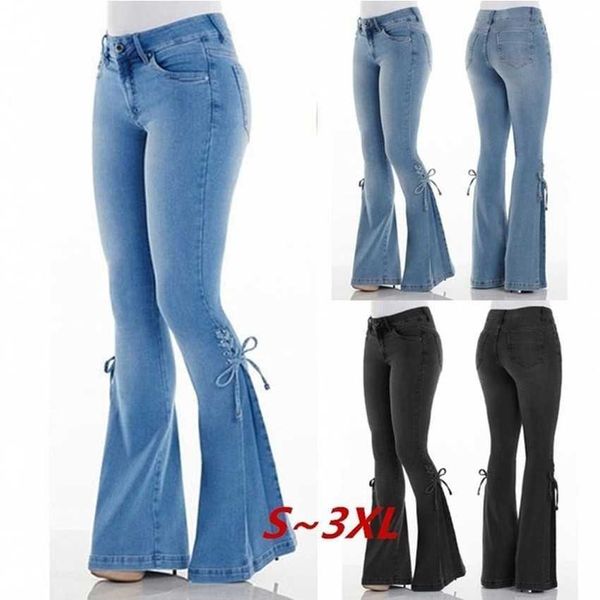low waist elastic flare jeans women bell bottom skinny wide leg denim pants, Blue
low waist elastic flare jeans women bell bottom skinny wide leg denim pants, Blue