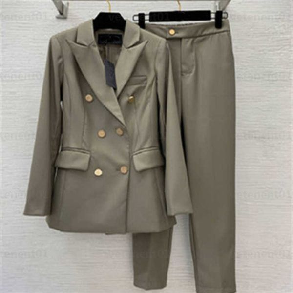fashion professional two piece set womens double-breasted slim suit jacket mid-waist back elastic design small foot nine-point suit pants se, White
fashion professional two piece set womens double-breasted slim suit jacket mid-waist back elastic design small foot nine-point suit pants se, White