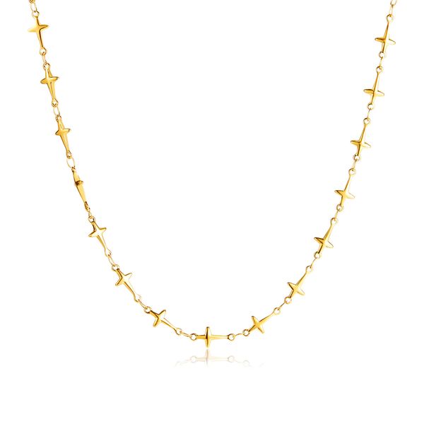 women choker stainless steel fashion star cross link chain necklace for girlfriends gifts 16inch+6cm gold-plated 2238, Silver
women choker stainless steel fashion star cross link chain necklace for girlfriends gifts 16inch+6cm gold-plated 2238, Silver