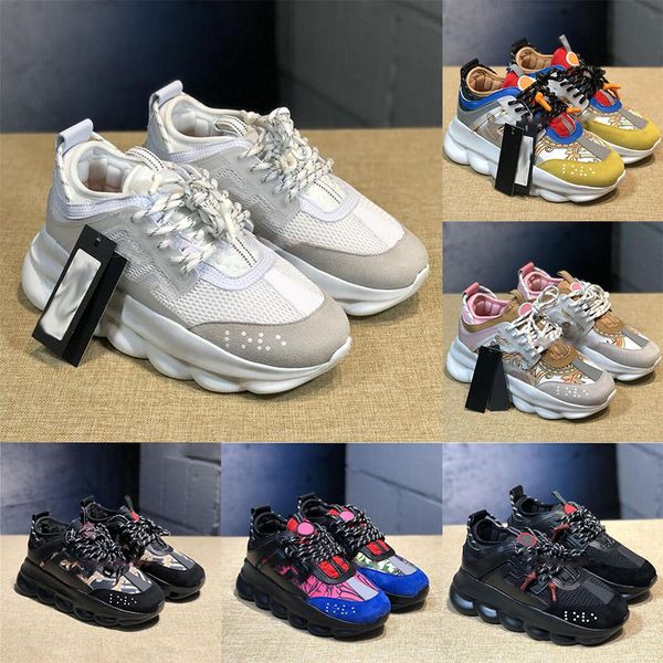 designer shoes platform sneakers 2023 chain reaction men's and women's rubber suede three-layer black, white, blue, golden and red
designer shoes platform sneakers 2023 chain reaction men's and women's rubber suede three-layer black, white, blue, golden and red