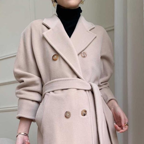 womens clothing designer woolen coat classic camel double-sided wool coats autumn winter mid-length windbreaker, Black
womens clothing designer woolen coat classic camel double-sided wool coats autumn winter mid-length windbreaker, Black
