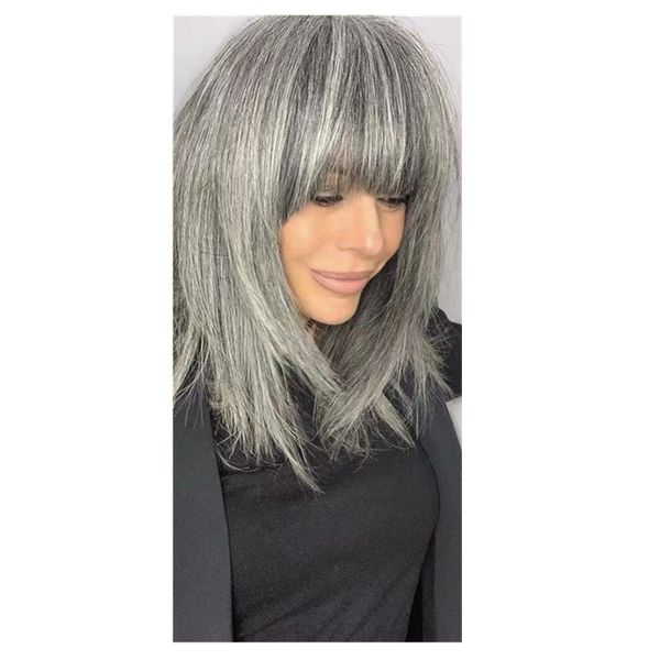 yaki permed salt and pepper grey human hair straight wig machine made silver grey glueless for black women slaying gracefully, Black;brown
yaki permed salt and pepper grey human hair straight wig machine made silver grey glueless for black women slaying gracefully, Black;brown