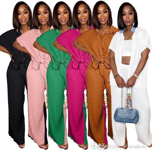 womens spring summer tracksuits 2 piece set tree pattern pleated fabric short sleeve blouses shirts and wide leg pants suit, Gray
womens spring summer tracksuits 2 piece set tree pattern pleated fabric short sleeve blouses shirts and wide leg pants suit, Gray