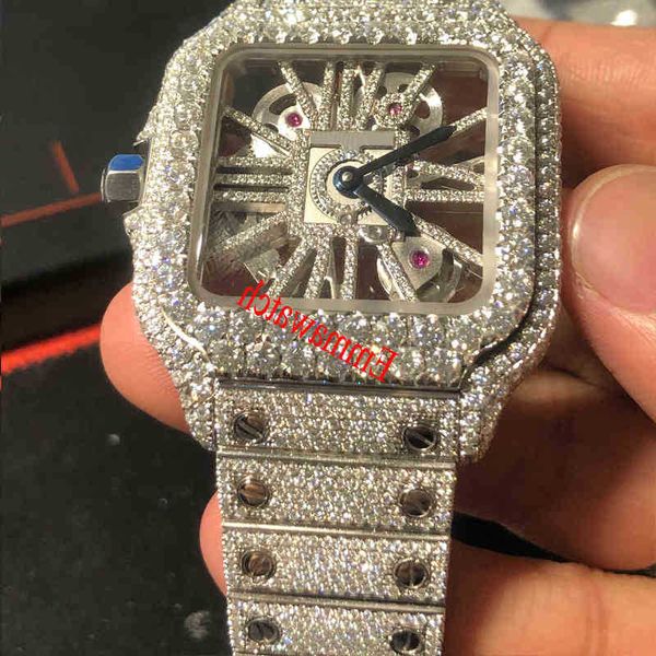 2022 new skeleton sier moiss anite diamonds watch pass tt quartz movement men iced out sapphire watch with box masteru2ae, Silver
2022 new skeleton sier moiss anite diamonds watch pass tt quartz movement men iced out sapphire watch with box masteru2ae, Silver