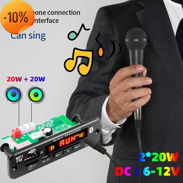 new 2*20w 40w amplifier mp3 player decoder board 6v-12v bluetooth-compatible 5.0 car fm radio module tf usb aux wma player decoder
new 2*20w 40w amplifier mp3 player decoder board 6v-12v bluetooth-compatible 5.0 car fm radio module tf usb aux wma player decoder