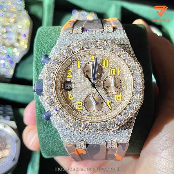 2023iced out diamond watch for men hip-hop moissanite jewelry luxury date watch handmade mechanical leather watchpejo, Silver
2023iced out diamond watch for men hip-hop moissanite jewelry luxury date watch handmade mechanical leather watchpejo, Silver