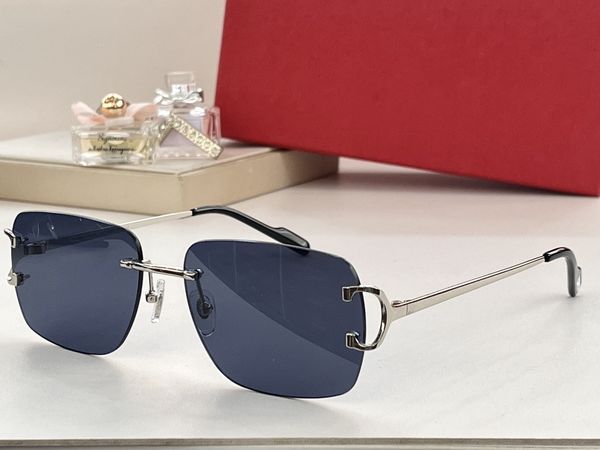 sunglasses luxury men's designer rimless gold plated box brand sunglasses fashion glasses matching box, White;black
sunglasses luxury men's designer rimless gold plated box brand sunglasses fashion glasses matching box, White;black