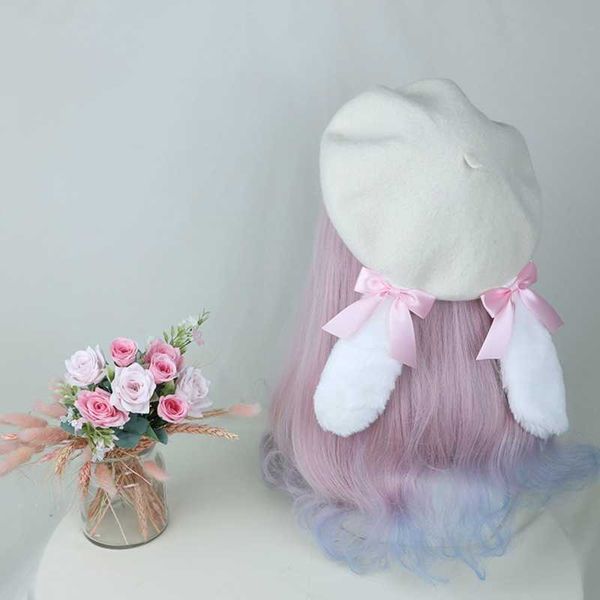 berets elegant lolita bowknot beret vintage painter hat cute rabbit ears beanie hat headwear warm for chilly outdoor activities z0616, Blue;gray
berets elegant lolita bowknot beret vintage painter hat cute rabbit ears beanie hat headwear warm for chilly outdoor activities z0616, Blue;gray