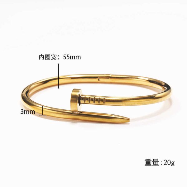 designer zhifeng personalized creative nail open titanium steel bracelet card men's and women'sqkd2, Black
designer zhifeng personalized creative nail open titanium steel bracelet card men's and women'sqkd2, Black