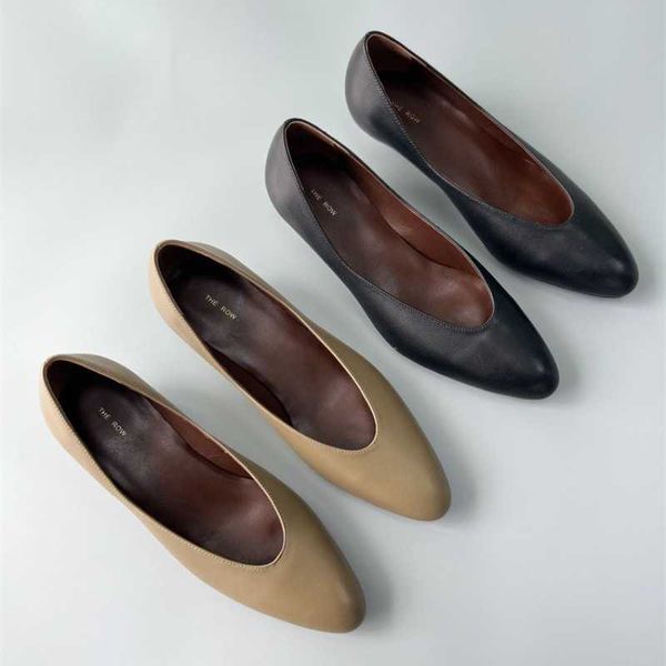 pure original the row women shoes new round toe shallow mouth cat soft heel shoes fashion versatile genuine leather high heels, Black
pure original the row women shoes new round toe shallow mouth cat soft heel shoes fashion versatile genuine leather high heels, Black