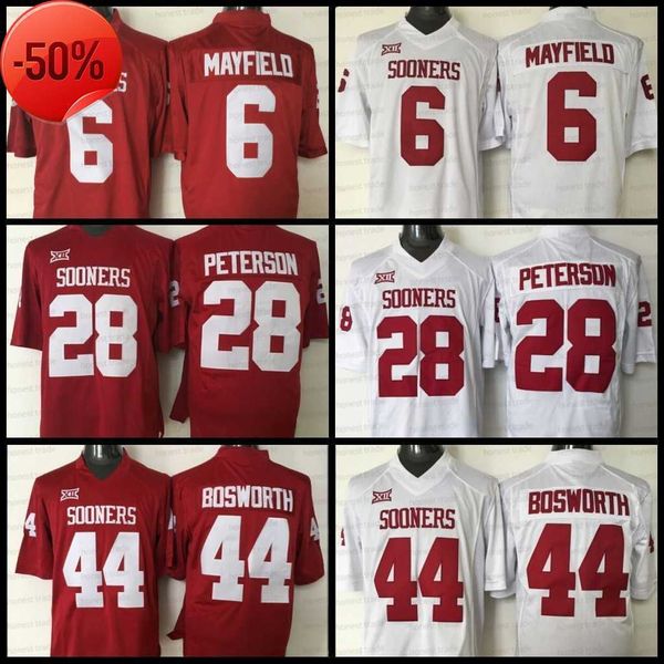 ncaa 6 baker mayfield football jersey oklahoma sooners 28 adrian peterson 44 brian bosworth college maroon red white stitched men jerseys, Black;red
ncaa 6 baker mayfield football jersey oklahoma sooners 28 adrian peterson 44 brian bosworth college maroon red white stitched men jerseys, Black;red