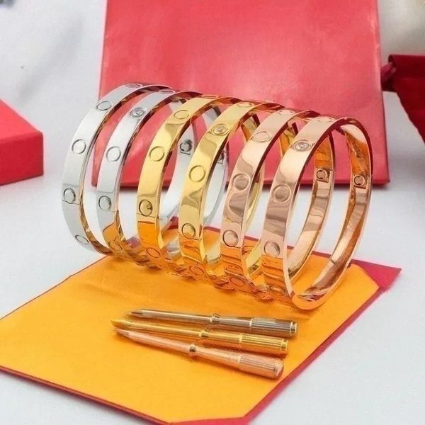 luxury jewelry designer titanium silver rose gold love bracelets stainless steel screwdriver women men, Black
luxury jewelry designer titanium silver rose gold love bracelets stainless steel screwdriver women men, Black