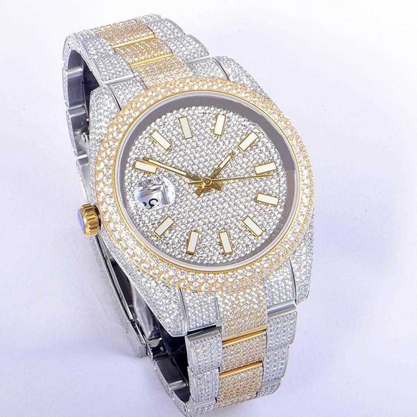 2023wristwatch diamond mens watch automatic mechanical watch 41mm with diamond-studded steel women fashion wristwatch bracelet montre de lux, Silver
2023wristwatch diamond mens watch automatic mechanical watch 41mm with diamond-studded steel women fashion wristwatch bracelet montre de lux, Silver