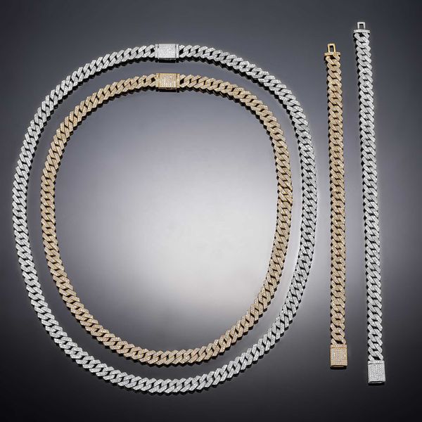 mosan drill new color 8mm choker cuban chain link hip hop men's and women's bracelets fashion 925 silver jewelry
mosan drill new color 8mm choker cuban chain link hip hop men's and women's bracelets fashion 925 silver jewelry