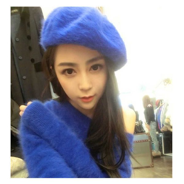 berets classic artist winter fashion beret women's rabbit beret hat stylish painter newsboy hats femal z0616, Blue;gray
berets classic artist winter fashion beret women's rabbit beret hat stylish painter newsboy hats femal z0616, Blue;gray