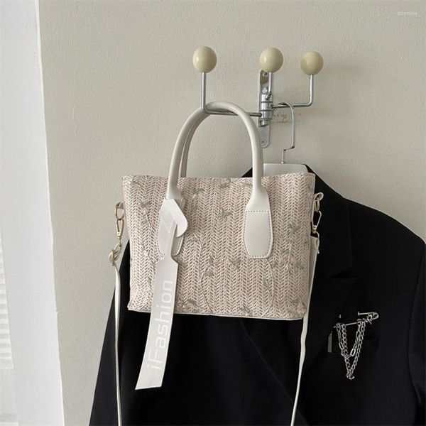 shoulder bags summer straw woven beach crossbody bag women flower lace ribbon handbags famous pu stitching ladies tote
shoulder bags summer straw woven beach crossbody bag women flower lace ribbon handbags famous pu stitching ladies tote