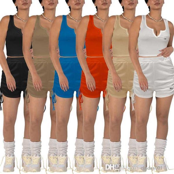 women's tracksuits designer summer embroidery n**k super elastic tight pit stripe shorts outfits two piece set, Gray
women's tracksuits designer summer embroidery n**k super elastic tight pit stripe shorts outfits two piece set, Gray