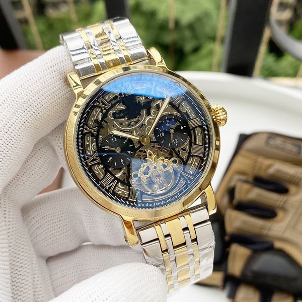 men watches watch luxury fully automatic mechanical watch multi-functional fashion watch stainless steel straph shock watch ice out man vesa, Slivery;brown
men watches watch luxury fully automatic mechanical watch multi-functional fashion watch stainless steel straph shock watch ice out man vesa, Slivery;brown