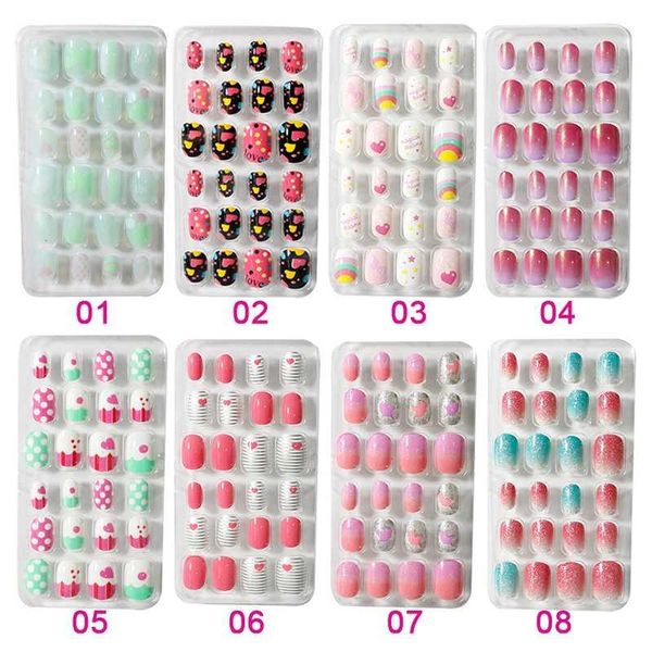 2020 candy false nail tips press on children cartoon full cover kid glue self fake nail art for girls manicure
2020 candy false nail tips press on children cartoon full cover kid glue self fake nail art for girls manicure