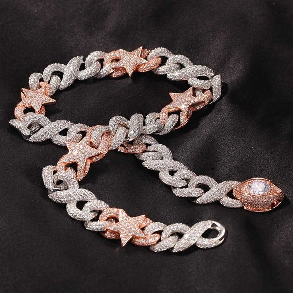 european and american hiphop link women jewelry full zircon k gold plating necklace star accessories man cuban chain, Silver
european and american hiphop link women jewelry full zircon k gold plating necklace star accessories man cuban chain, Silver