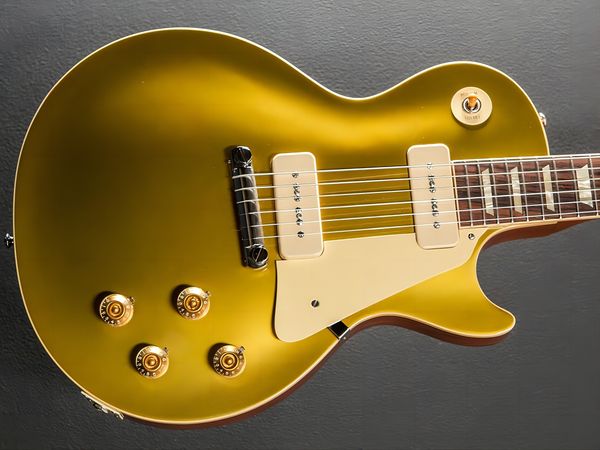 new standard gold electric guitar, solid body flame mahogany fretboard, yellow pickup258
new standard gold electric guitar, solid body flame mahogany fretboard, yellow pickup258