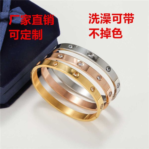 high version titanium steel bracelet fashionable and trendy stainless jewelry factory opening diamond inlaid card c, Black
high version titanium steel bracelet fashionable and trendy stainless jewelry factory opening diamond inlaid card c, Black