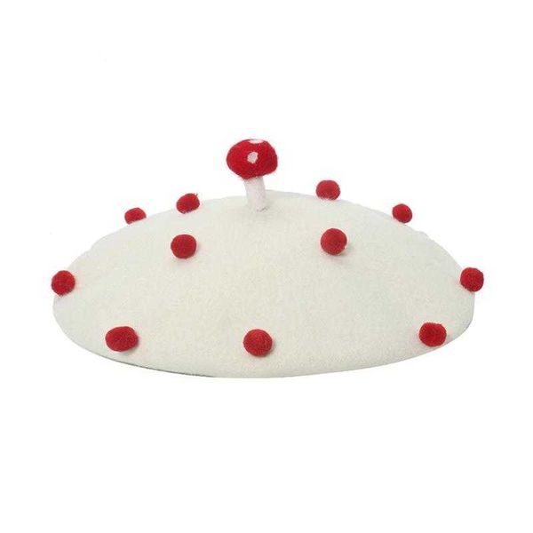 berets new women wool mushroom handmade beret sweet and cute cartoon fur ball painter cap autumn and winter japanese wild berets hats z0616, Blue;gray
berets new women wool mushroom handmade beret sweet and cute cartoon fur ball painter cap autumn and winter japanese wild berets hats z0616, Blue;gray