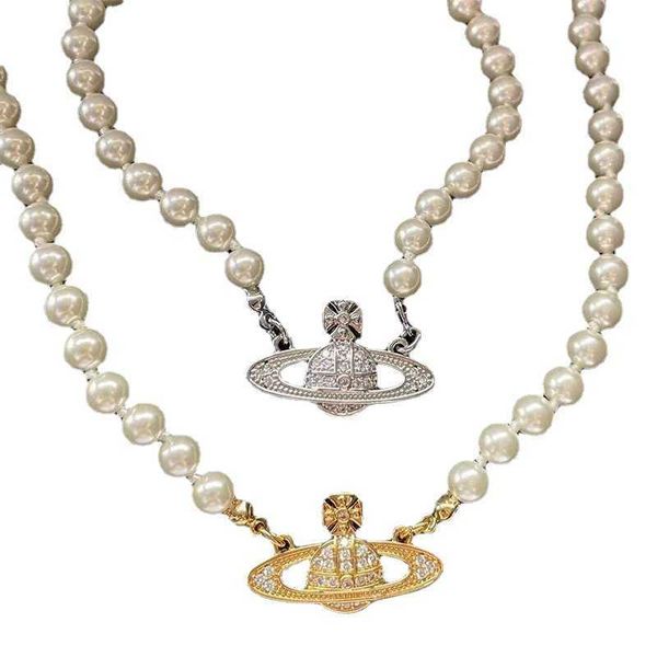 designer necklaces high version empress dowager vivienne's classic saturn pearl necklace for women with jewelry can be, Silver
designer necklaces high version empress dowager vivienne's classic saturn pearl necklace for women with jewelry can be, Silver