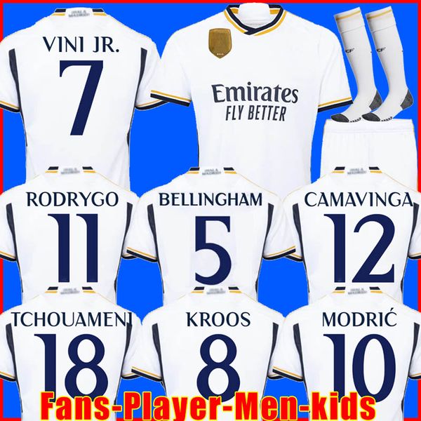 23 24 soccer jerseys bellingham player version vini jr real madrids camavinga tchouameni modric rodrygo football shirt camiseta men kids kit, Black;yellow
23 24 soccer jerseys bellingham player version vini jr real madrids camavinga tchouameni modric rodrygo football shirt camiseta men kids kit, Black;yellow