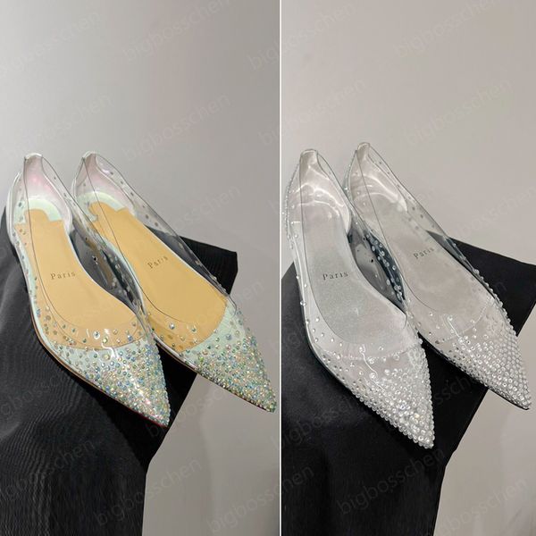 luxury designer red bottom dress shoes ladies ballet shoes luxury fashion rhinestone clear pvc pointy toe flat shoes brand party formal boat, Black
luxury designer red bottom dress shoes ladies ballet shoes luxury fashion rhinestone clear pvc pointy toe flat shoes brand party formal boat, Black
