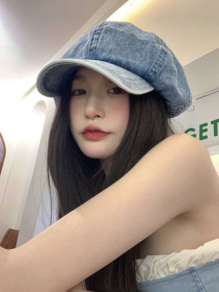 berets y2k big size women girl berets hat gothic punk denim beret hats ladies street cool hip hop rock beret caps z0616, Blue;gray
berets y2k big size women girl berets hat gothic punk denim beret hats ladies street cool hip hop rock beret caps z0616, Blue;gray