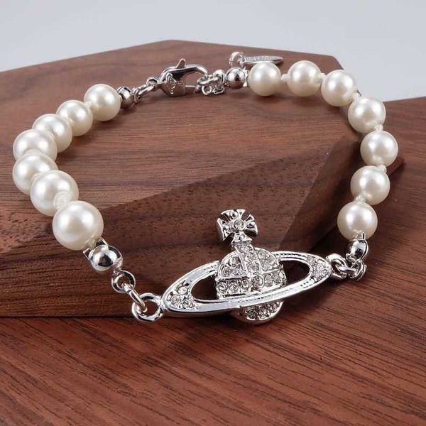 empress dowager sparkling diamond saturn milk pearl bracelet punk atmosphere four seasons handicraft, Black
empress dowager sparkling diamond saturn milk pearl bracelet punk atmosphere four seasons handicraft, Black