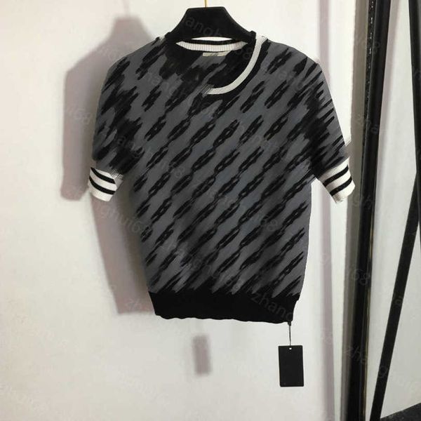 23ss womens designer clothing womens knits double f jacquard letter round neck short sleeve knit womens clothes a1, White
23ss womens designer clothing womens knits double f jacquard letter round neck short sleeve knit womens clothes a1, White