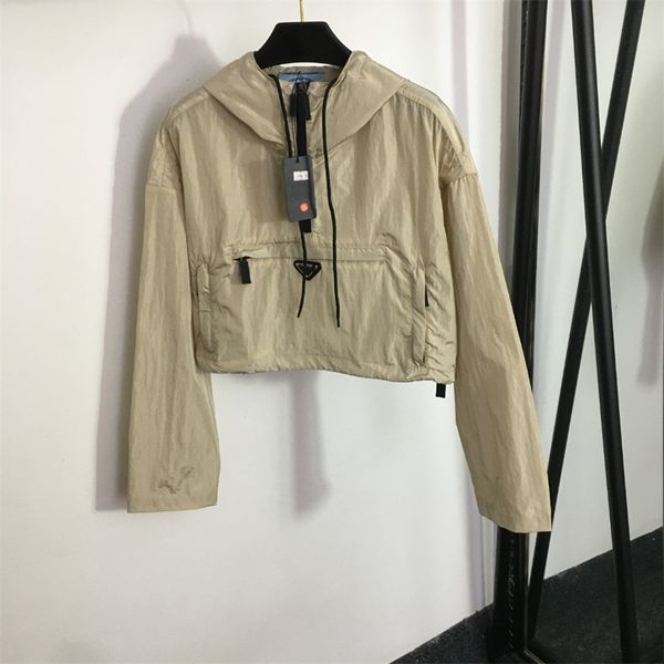 women hooded jacket new zipper pocket side zipper split short long-sleeved hooded sun protection trench jackets, Black
women hooded jacket new zipper pocket side zipper split short long-sleeved hooded sun protection trench jackets, Black