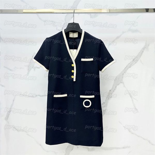 vintage women dress charming short sleeve dresses contrast color lady girl dress, Black
vintage women dress charming short sleeve dresses contrast color lady girl dress, Black