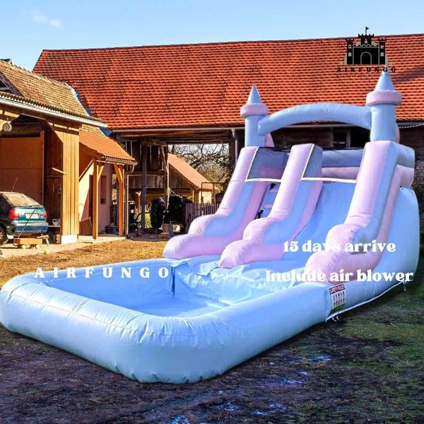 commercial grade inflatable water slide with splash pool bouncy castle for adults and kids includes blower stakes and shipping
commercial grade inflatable water slide with splash pool bouncy castle for adults and kids includes blower stakes and shipping