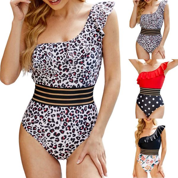 designer swimwear fashion women's one shoulder ruffled high waisted webbing backless bikini vintage swimwear thong biquinis swiming pad, White;black
designer swimwear fashion women's one shoulder ruffled high waisted webbing backless bikini vintage swimwear thong biquinis swiming pad, White;black