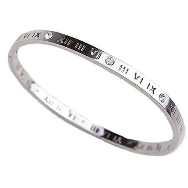 high version iv roman numeral bracelet stainless steel clasp with diamond hollow-out card c letter, Black
high version iv roman numeral bracelet stainless steel clasp with diamond hollow-out card c letter, Black