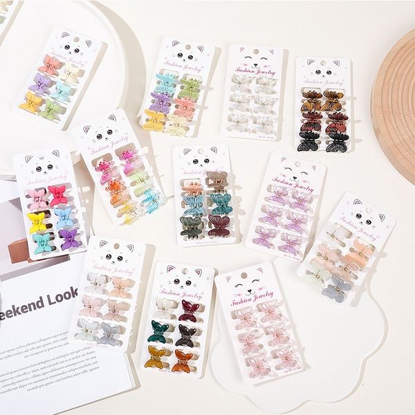 6pcs/set mini hair clips girls barrettes butterfly small hair claws colorful bangs side clips acrylic hairpins styling tool, Slivery;white
6pcs/set mini hair clips girls barrettes butterfly small hair claws colorful bangs side clips acrylic hairpins styling tool, Slivery;white