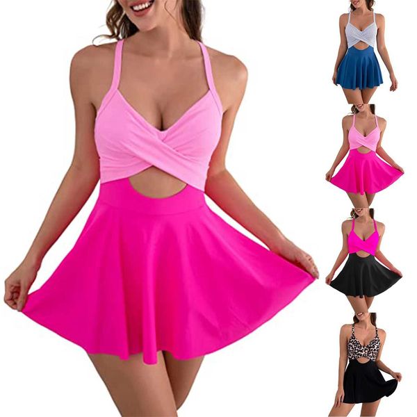 designer swimwear fashion women's large color block swimwear strap dress solid swimsuit beachwear vintage swimwear thong biquinis, White;black
designer swimwear fashion women's large color block swimwear strap dress solid swimsuit beachwear vintage swimwear thong biquinis, White;black
