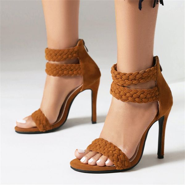 high heel women sandals 2023 summer new stiletto women shoes back zip party braided plus female sandal size 48 dropshopping, Black
high heel women sandals 2023 summer new stiletto women shoes back zip party braided plus female sandal size 48 dropshopping, Black